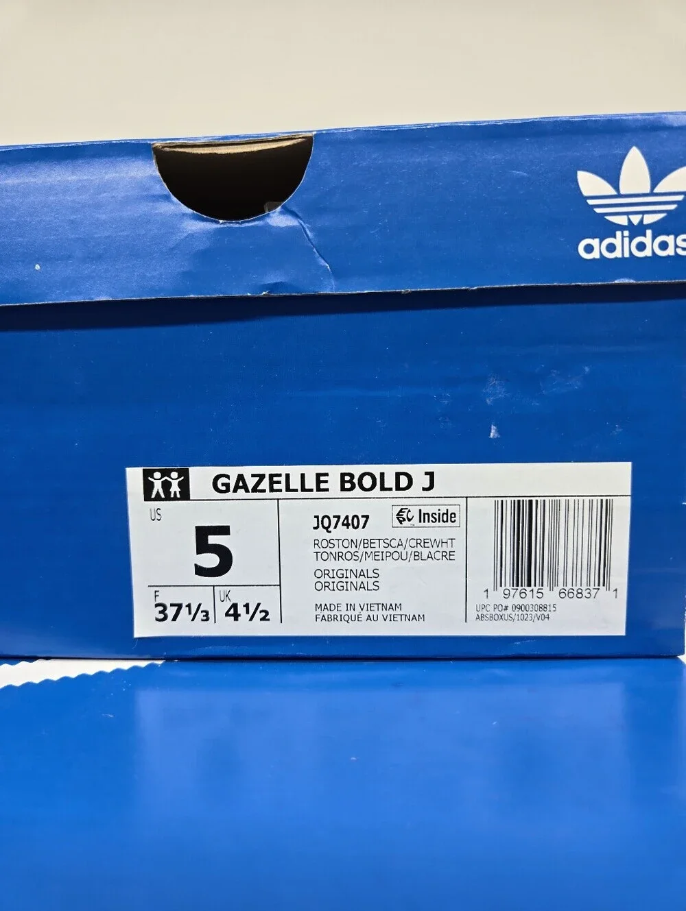 Adidas Gazelle Bold JQ7407 Rose Tone Better Scarlet Shoes Women's Size 6.5